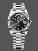Rolex Day Date 40 Platinum Black Dial M228236 0003 Men's Watch