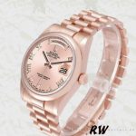 Rolex Day-Date 118205 Rose Gold Pink dial Automatic 36mm Unisex Replica Watch - Image 2