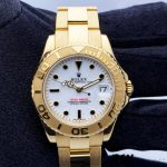 Rolex Yacht-Master 168628 White Dial Yellow Gold 35MM Unisex Replica Watch - Image 4