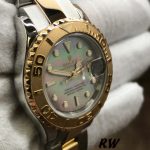 Rolex Yacht-Master 169623 Steel Yellow Gold Black MOP Dial 29MM Lady Replica Watch - Image 3