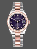 Rolex Datejust 178341 Purple Roman Numeral Dial 31MM Lady Replica Watch