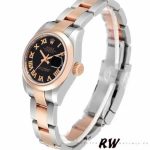 Rolex Datejust 179161 Stainless Steel and Everose Gold Black Roman Dial 26MM Lady Replica Watch - Image 3