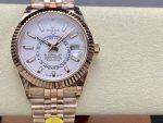 Rolex Sky Dweller 42mm Intense White Dial Fluted Bezel Jubilee Bracelet m336935 0007 - Image 3