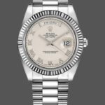 Rolex Day-Date 218239 Ivory Roman Numerals Dial White Gold 41MM Mens Replica Watch