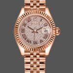Rolex Datejust 279175 Diamond Pave Dial Rose Gold 28mm Lady Replica Watch