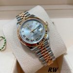 Rolex Datejust 279173 Silver Roman Numeral Dial Fluted Bezel 28mm Lady Replica Watch - Image 3