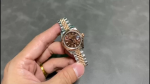 Rolex Datejust 28 Chocolate Index Steel & Rose Gold m279171 0017 - Image 2