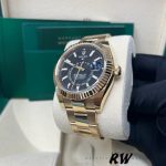 Rolex Sky-Dweller 326938 Yellow Gold Black Dial 42mm Mens Replica Watch - Image 4