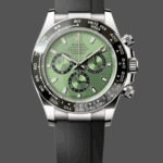 Rolex Daytona Platinum Green Dial Ceramic Bezel 126506 40mm Rubber Strap