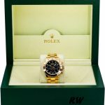 Rolex Daytona 116528 Black Dial Yellow Gold 40mm Mens Replica Watch - Image 6