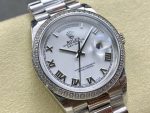 Rolex Day Date 36 White Gold Diamond Bezel White Dial m128399tbr 0019 - Image 4