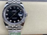 Rolex Datejust 41mm Black Diamond Dial White Rolesor Case m126334 0012 Men's Watch - Image 3