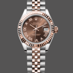 Rolex Datejust 28 Chocolate Index Steel & Rose Gold m279171 0009 Women's Watch
