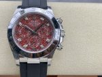 Rolex Cosmograph Daytona 40MM White Gold Rare Rubellite Dial 116509 Rubber Strap - Image 3