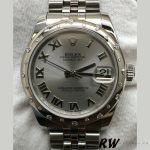 Rolex Datejust 178344 Rhodium Grey Dial Jubilee Bracelet 31MM Lady Replica Watch - Image 2