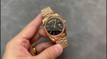Rolex Day-Date 218235 Diamonds and Rubies Black Dial Rose Gold 41MM Mens Replica Watch - Image 2