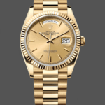 Rolex Day-Date 128238 Fluted Bezel Champagne Index Dial 36MM Unisex Replica Watch