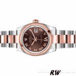 Rolex Datejust 179161 Stainless Steel and Everose Gold Chocolate Brown Dial 26MM Lady Replica Watch - Image 4