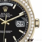 Rolex Day-Date 118388 Black Index Dial 36mm Unisex Replica Watch - Image 2