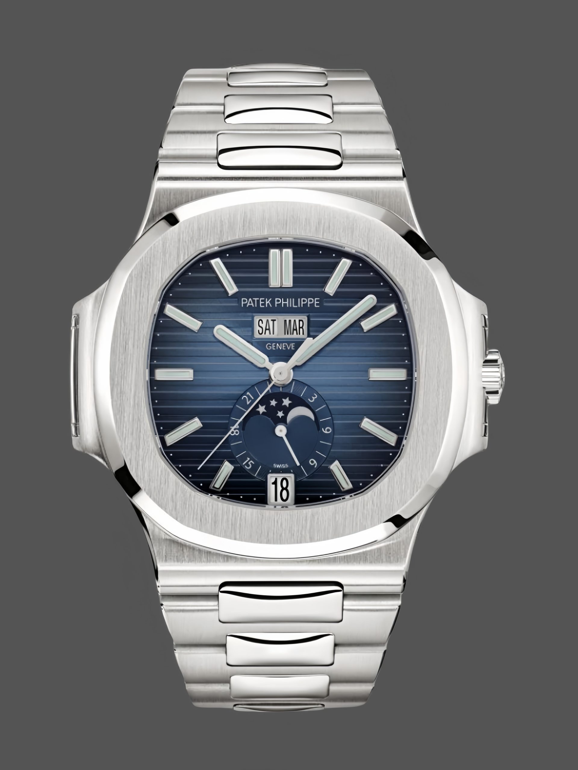 8897DCD8-E275-B45A-FBDA-9E95EF01BE02 Patek Philippe Nautilus 5726 1A 001 40.5mm Stainless Steel Blue Dial Watch - Image 1