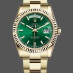 Rolex Day-Date 118238 Yellow Gold Green Dial 36mm Unisex Replica Watch