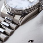 Rolex Day Date 118346 Silver Dial Diamond 36mm Unisex Replica Watch - Image 5