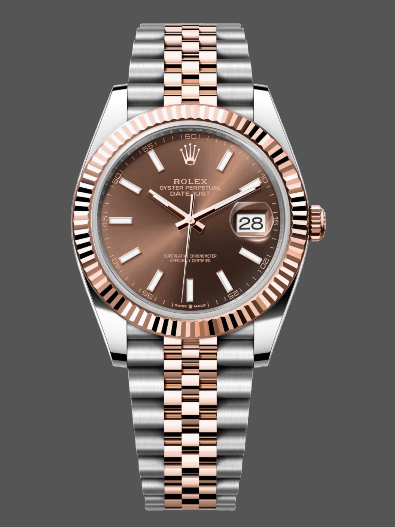 895DA159-B6E1-2137-4B33-FAB74D264EBB Rolex Datejust Automatic Rose Gold & Steel Watch m126331 0002 - Image 1