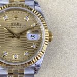 Rolex Datejust 36 126233 0045 Champagne Fluted Motif Diamond Dial - Image 8