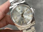 Rolex Oyster Perpetual 41mm Smooth Bezel Oyster Bracelet Silver Dial 124300 0001 - Image 4