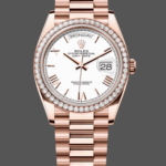 Rolex Day-Date 128345RBR White Dial Everose Gold 36MM Unisex Replica Watch