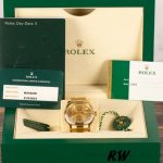 Rolex Day-Date 218238 Champagne Ruby Dial Yellow Gold 41MM Mens Replica Watch - Image 6