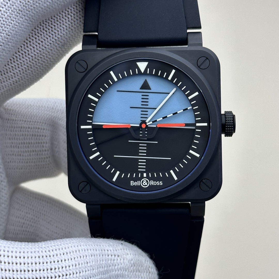 8AD7AF0C-6F7B-C684-6AFE-AE9B6EAD16D3 Bell & Ross BR-03 Horizon Limited Edition BR03A-HRZ-CE/SRB 41mm Automatic Mens Watch - Image 1