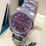 Rolex Oyster Perpetual 177200 Grape Red Dial 31mm Lady Replica Watch - Image 2