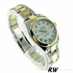 Rolex Datejust 179163 White Diamond Dial Domed Dezel 26MM Lady Replica Watch - Image 3