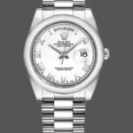 Rolex Day-Date 118209 White Gold White Dial 36mm Unisex Replica Watch