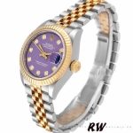Rolex Datejust 279173 Lavender Purple Diamond Dial Fluted Bezel 28mm Lady Replica Watch - Image 3