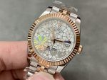 Rolex Datejust 31 Two Tone Silver Floral-Motif Diamond Bezel m278381rbr 0032 Women's Watch - Image 5