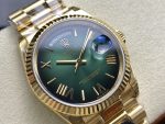 Rolex Day Date 36mm Fluted Bezel Green Ombre Dial President Bracelet m128238 0118 - Image 4