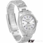 Rolex Oyster Perpetual 177210 Silver Dial Blue Hour Markers 31mm Lady Replica Watch - Image 2