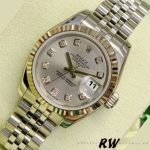 Rolex Datejust 179174 Silver Diamond Dial Fluted Bezel 26MM Lady Replica Watch - Image 2