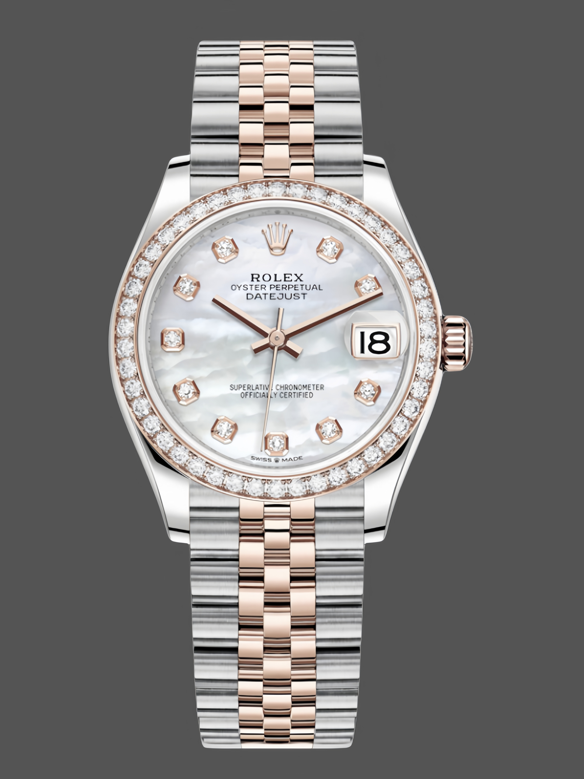 8C3E8F1E-E8BC-8E1A-5FCD-BFEFD266C807 Rolex Datejust 31mm Stainless Steel and Rose Gold 278381RBR Mop Diamond Jubilee - Image 1