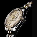 Rolex Datejust 179383 Jubilee Crystal Grey and Champagne Dial 26MM Lady Replica Watch - Image 2