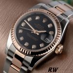 Rolex Datejust 179171 Diamond Black Dial Fluted Bezel 26MM Lady Replica Watch - Image 2