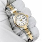 Rolex Datejust 179163 White Arabic Dial Domed Dezel 26MM Lady Replica Watch - Image 3