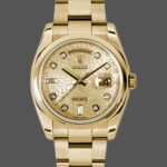 Rolex Day-Date 118208 Yellow Gold Champagne Jubilee Dial 36mm Unisex Replica Watch