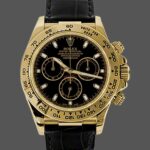 Rolex Cosmograph Daytona 116518 Black Leather Strap 40MM Mens Replica Watch