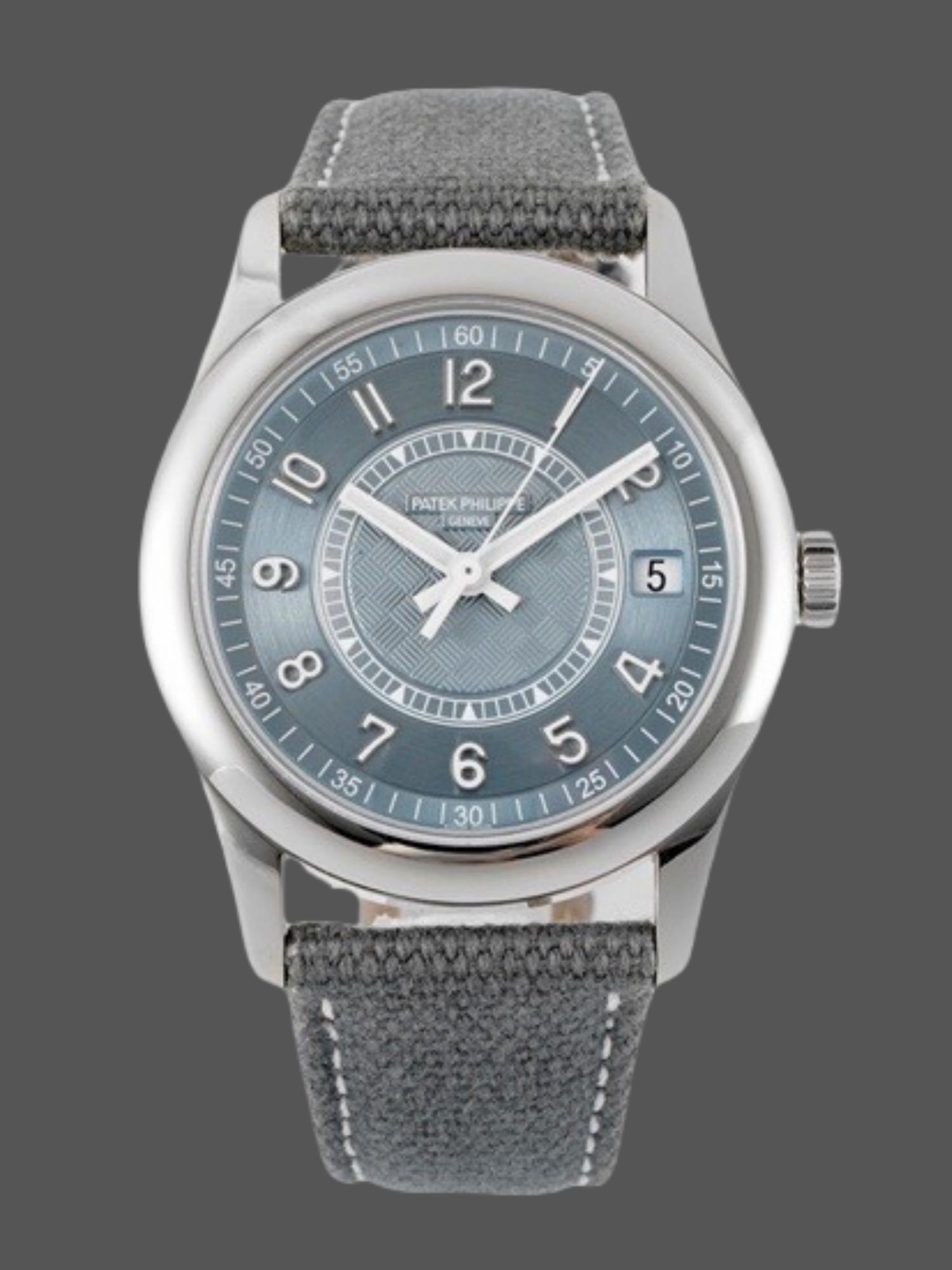 8DC5D54B-93AF-EB63-1623-59313E5E9229 Replica Patek Philippe Limited Edition Calatrava 40mm 6007A 001 Blue Dial Mens Watch - Image 1