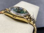 Rolex Day Date 36mm Green Dial Diamond-Set Bezel President Bracelet m128398tbr 0035 - Image 7