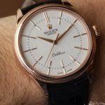 Rolex Cellini Time 50505 Brown Leather Strap White Dial 39mm Mens Replica Watch - Image 4