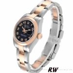 Rolex Datejust 179161 Stainless Steel and Everose Gold Concentric Circle Black Dial 26MM Lady Replica Watch - Image 3